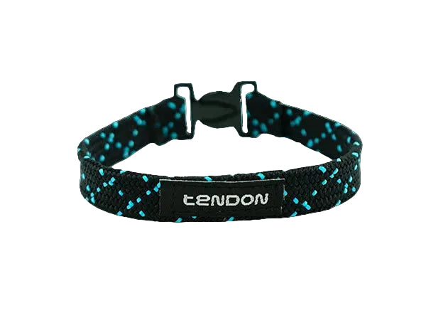 Tendon náramek z opletu černá/tyrkysová 