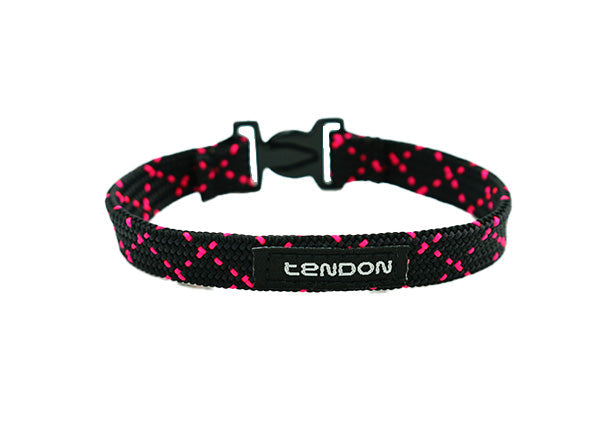 tendon náramek z opletu černá/růžová